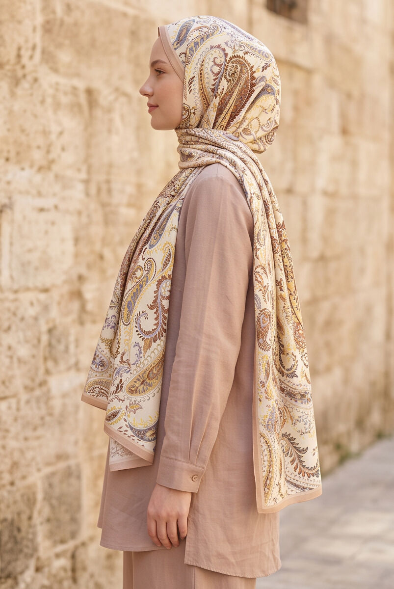 Çok Renkli Paisley Soft Şal
