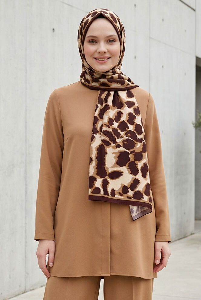 Leopar Desenli Soft Şal