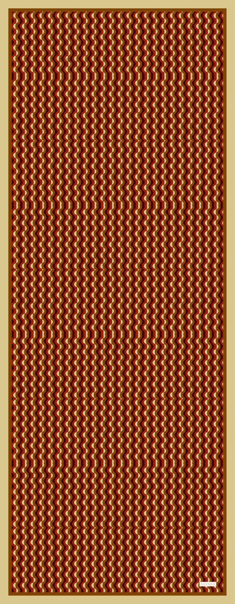 Retro Dalga Desenli Soft Şal
