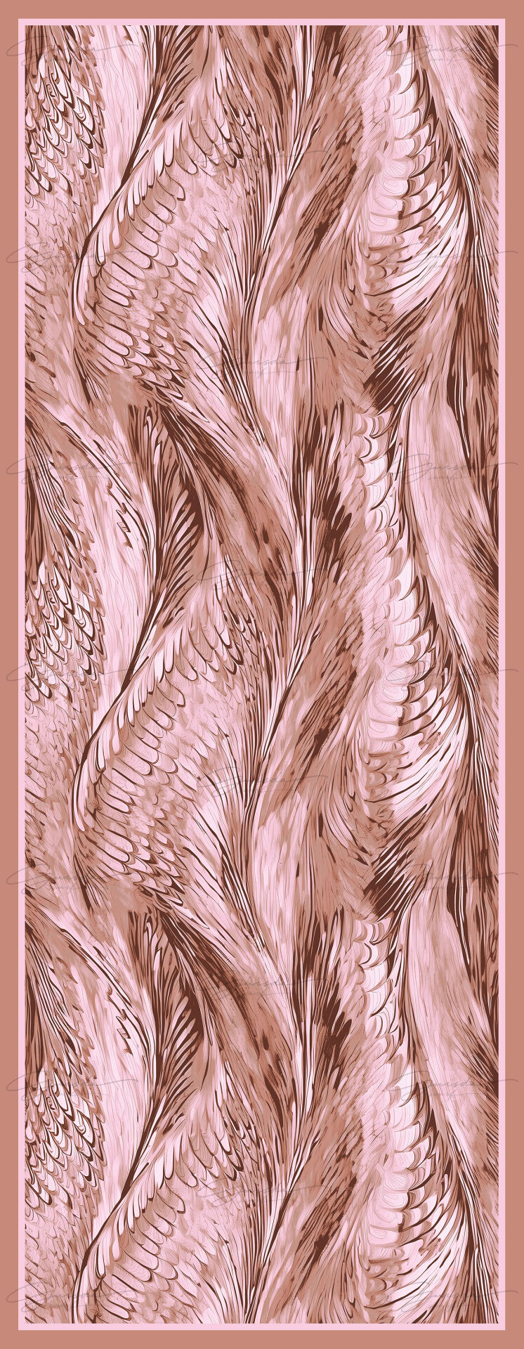 Modern Çizgiler: Gül Pembe & Vizon Soft Şal