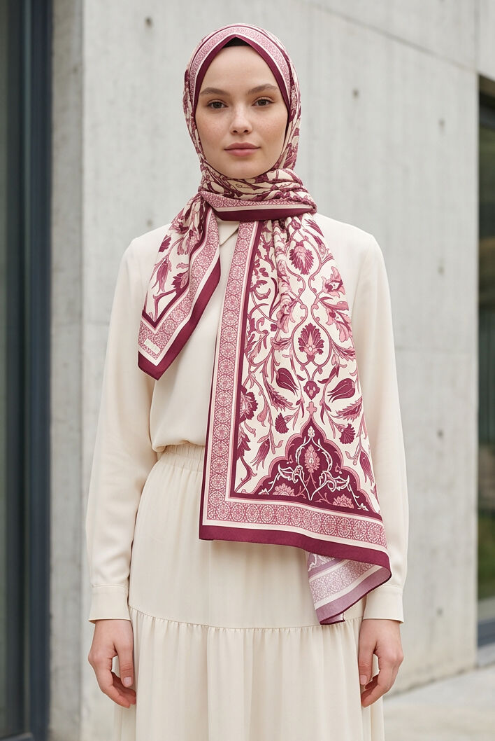 Vintage Floral Soft Şal