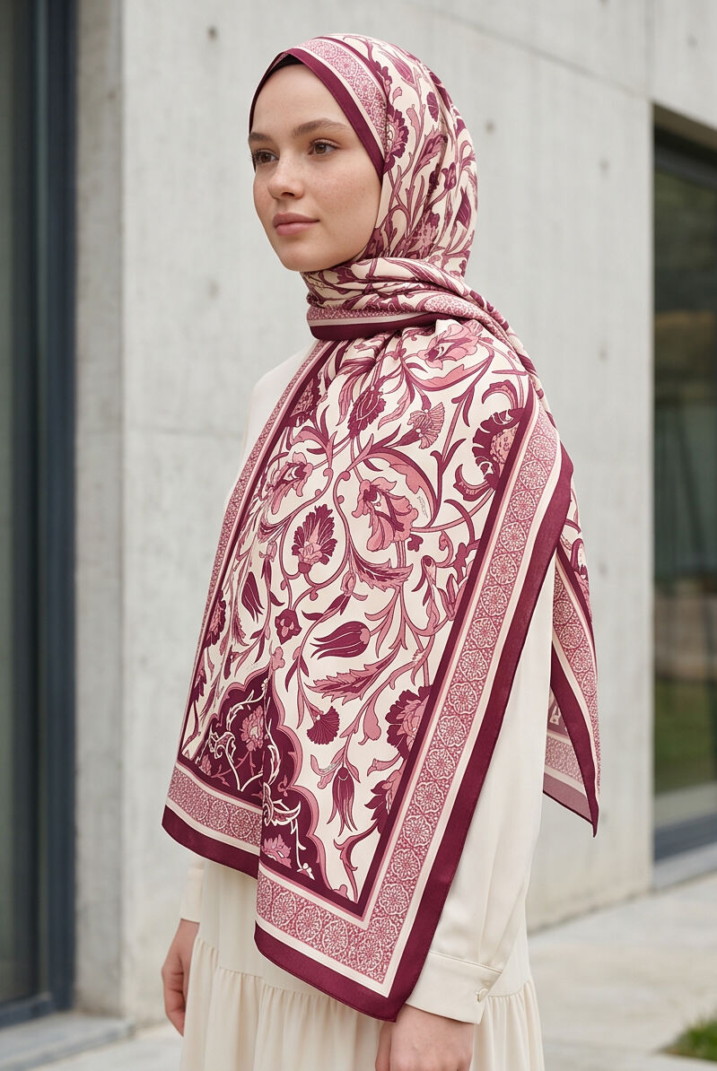 Vintage Floral Soft Şal