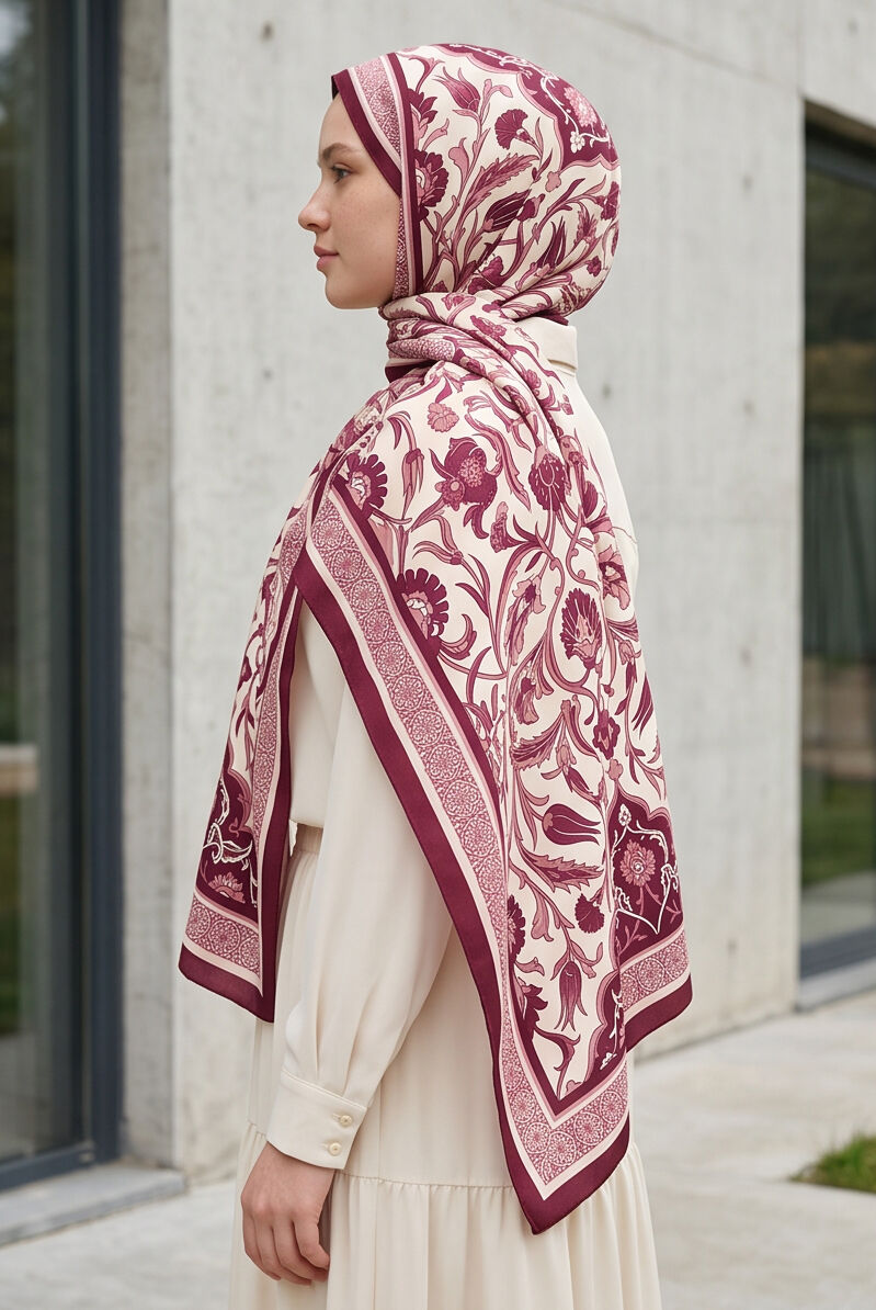 Vintage Floral Soft Şal