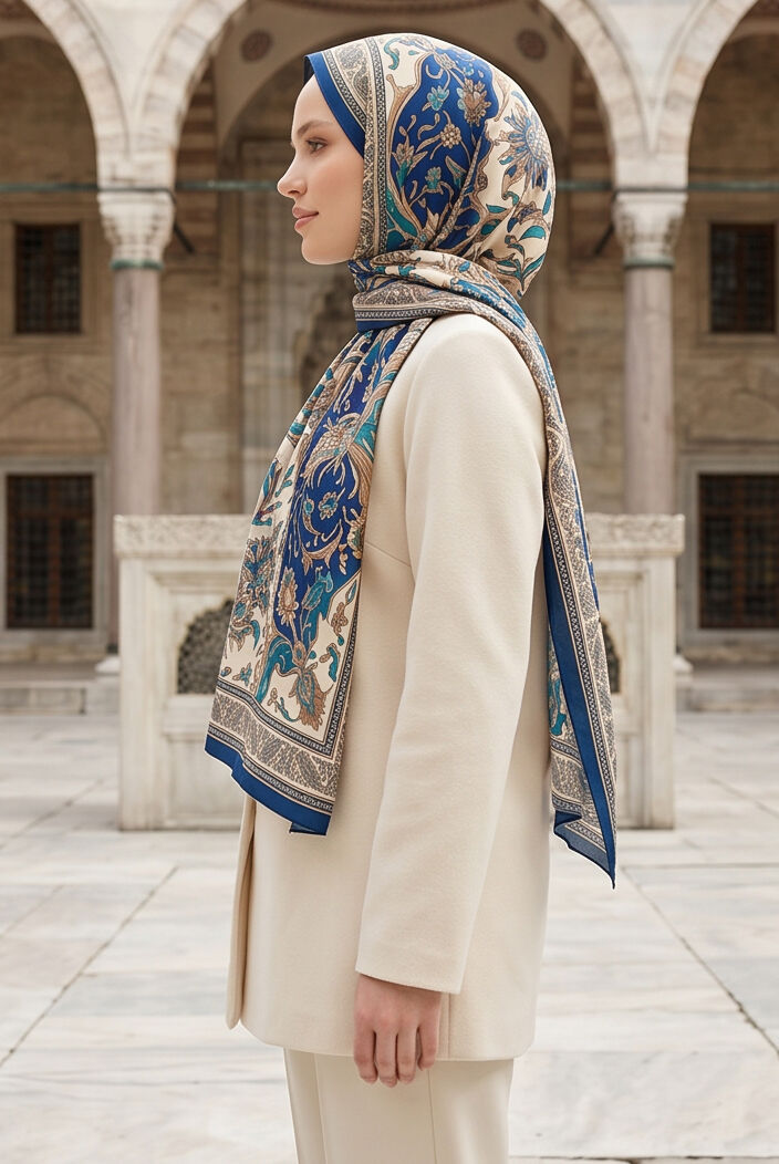 Etnik Desenli & Yumuşak Soft Kumaş Şal
